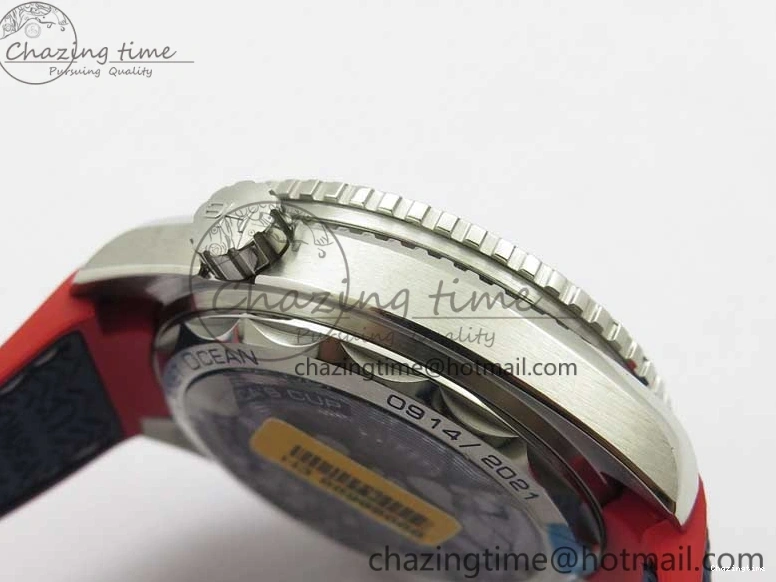 0117 Comfortable Planet Ocean 43.5mm America’s Cup VSF Best Edition White Dial On Blue Gummy Strap A 7900